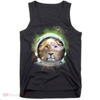 King Of The Universe Lion Space Astronaut Helmet Tank Top thumb 0