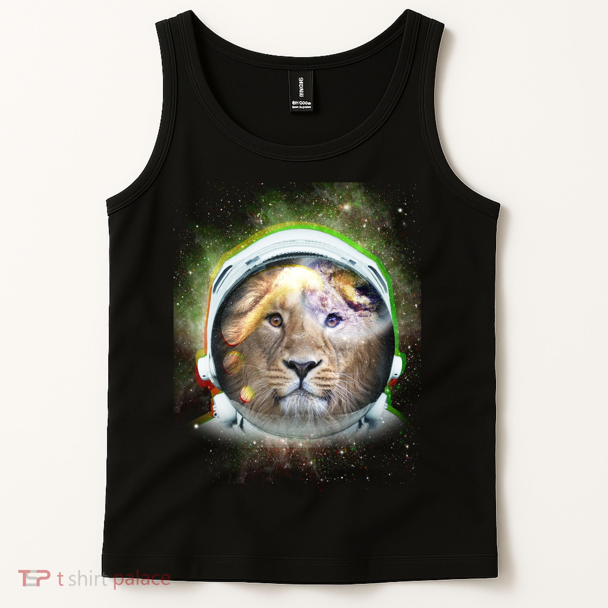 King Of The Universe Lion Space Astronaut Helmet Tank Top