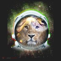 King Of The Universe Lion Space Astronaut Helmet Golf Towel thumb 3