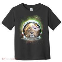 King Of The Universe Lion Space Astronaut Helmet Toddler T-Shirt thumb 0