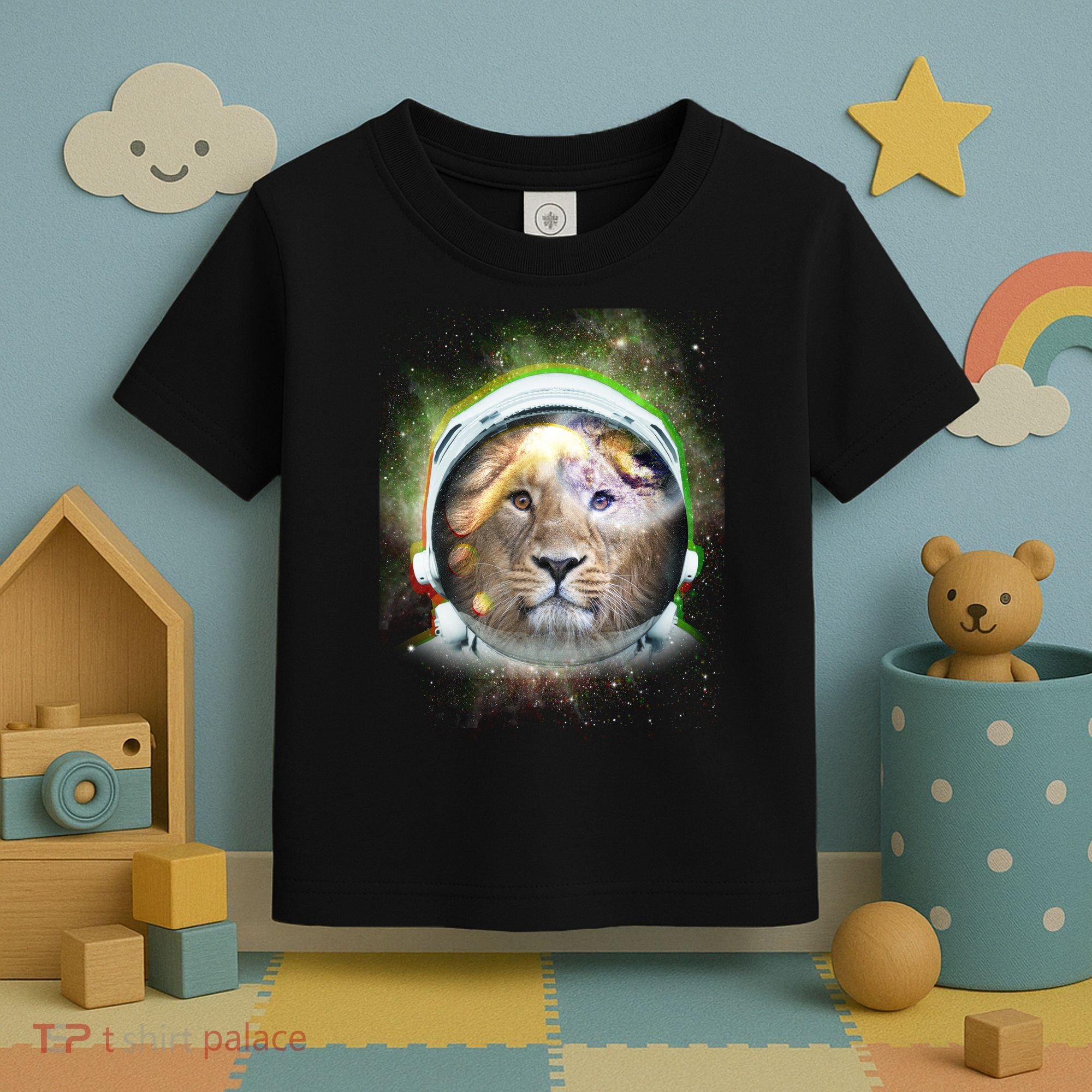 King Of The Universe Lion Space Astronaut Helmet Toddler T-Shirt