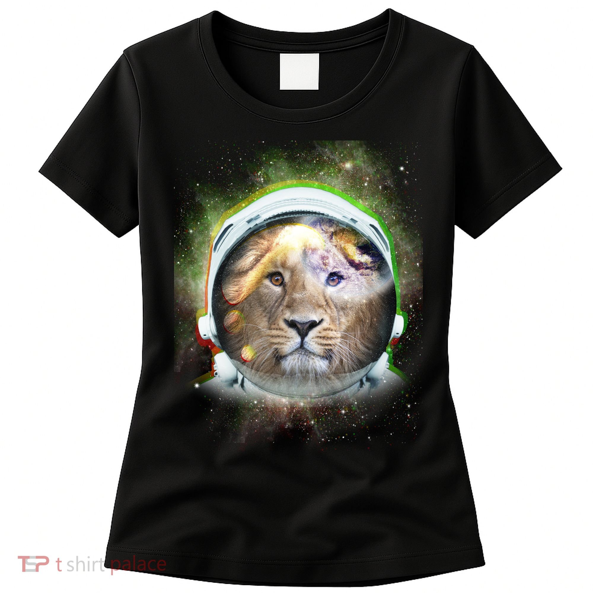 King Of The Universe Lion Space Astronaut Helmet Women's T-Shirt