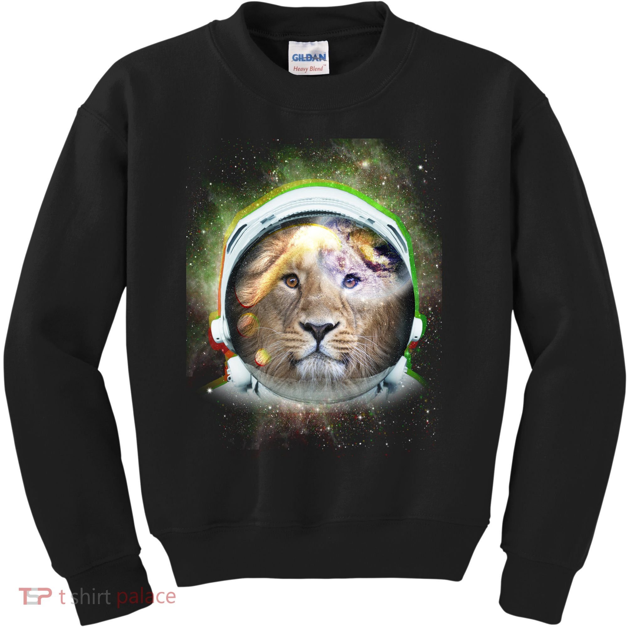 King Of The Universe Lion Space Astronaut Helmet Kids Sweatshirt