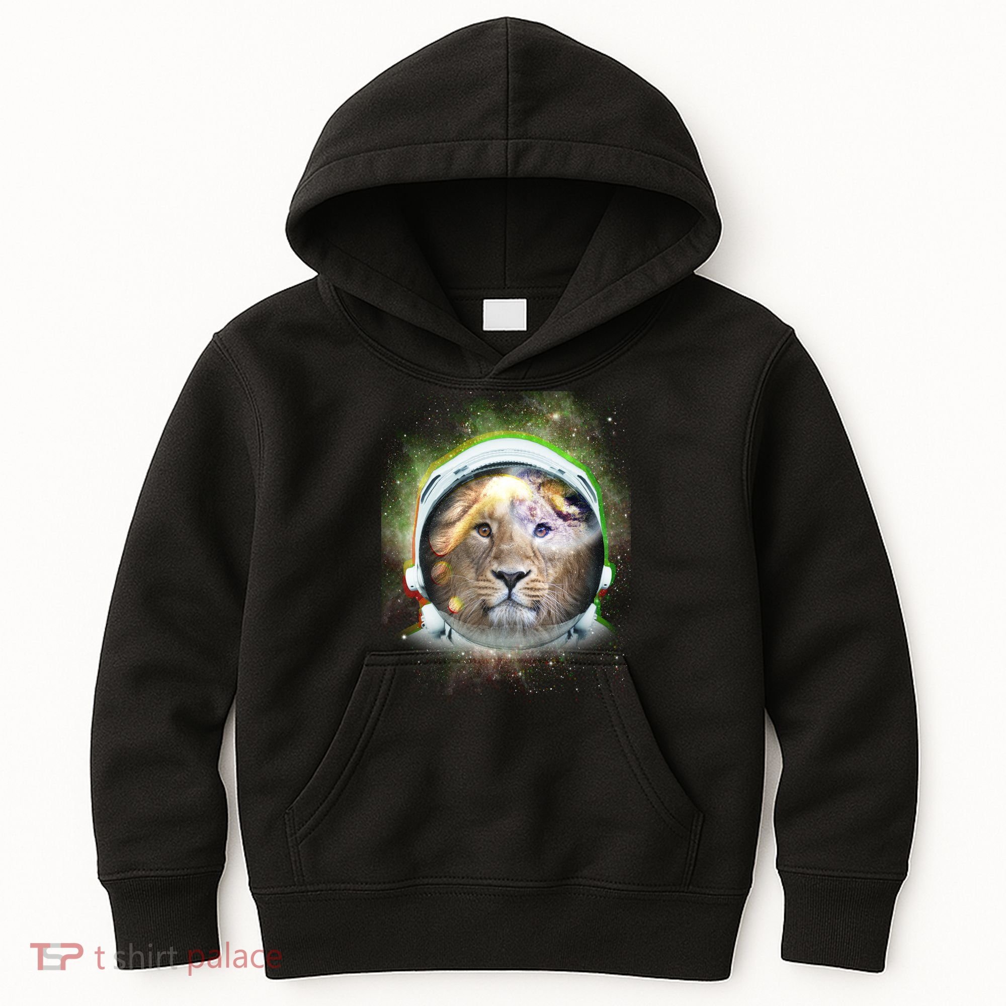 King Of The Universe Lion Space Astronaut Helmet Kids Hoodie