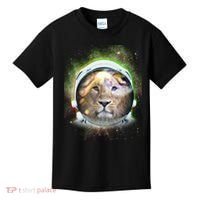 King Of The Universe Lion Space Astronaut Helmet Kids T-Shirt thumb 0