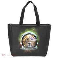 King Of The Universe Lion Space Astronaut Helmet Tote Bag thumb 0