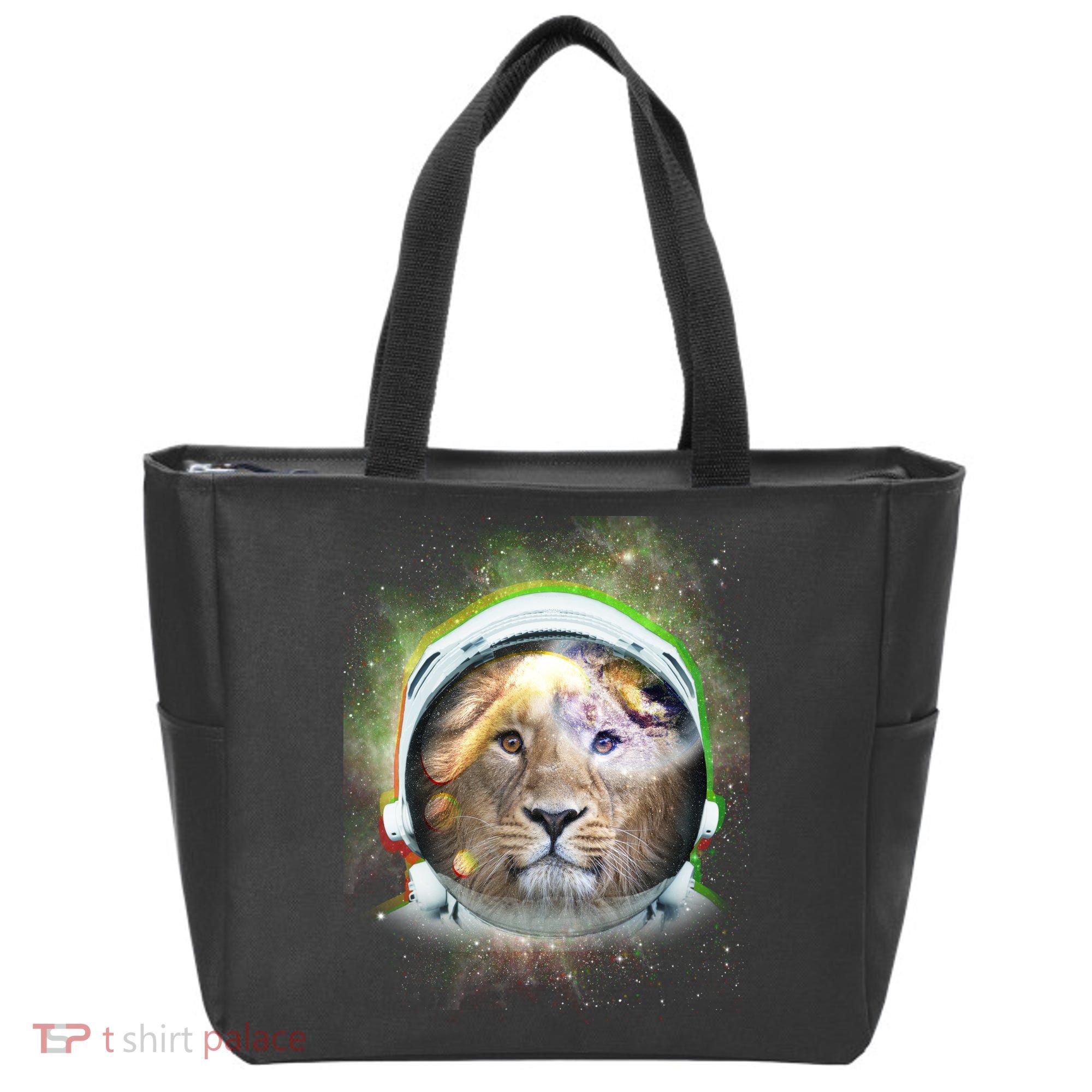 King Of The Universe Lion Space Astronaut Helmet Tote Bag