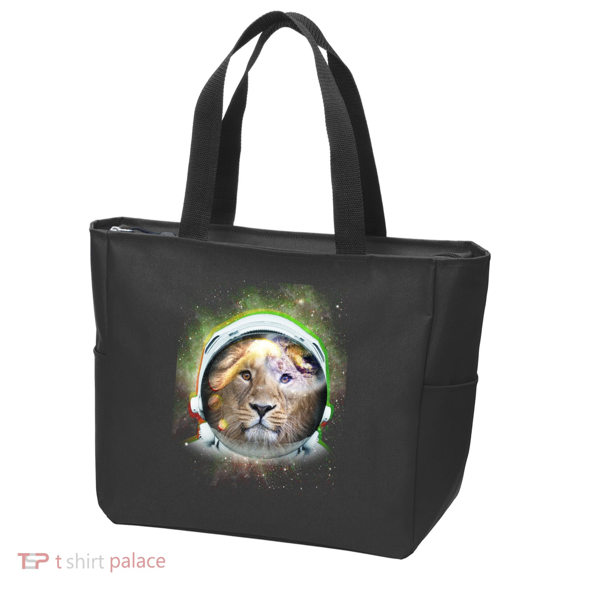 King Of The Universe Lion Space Astronaut Helmet Tote Bag