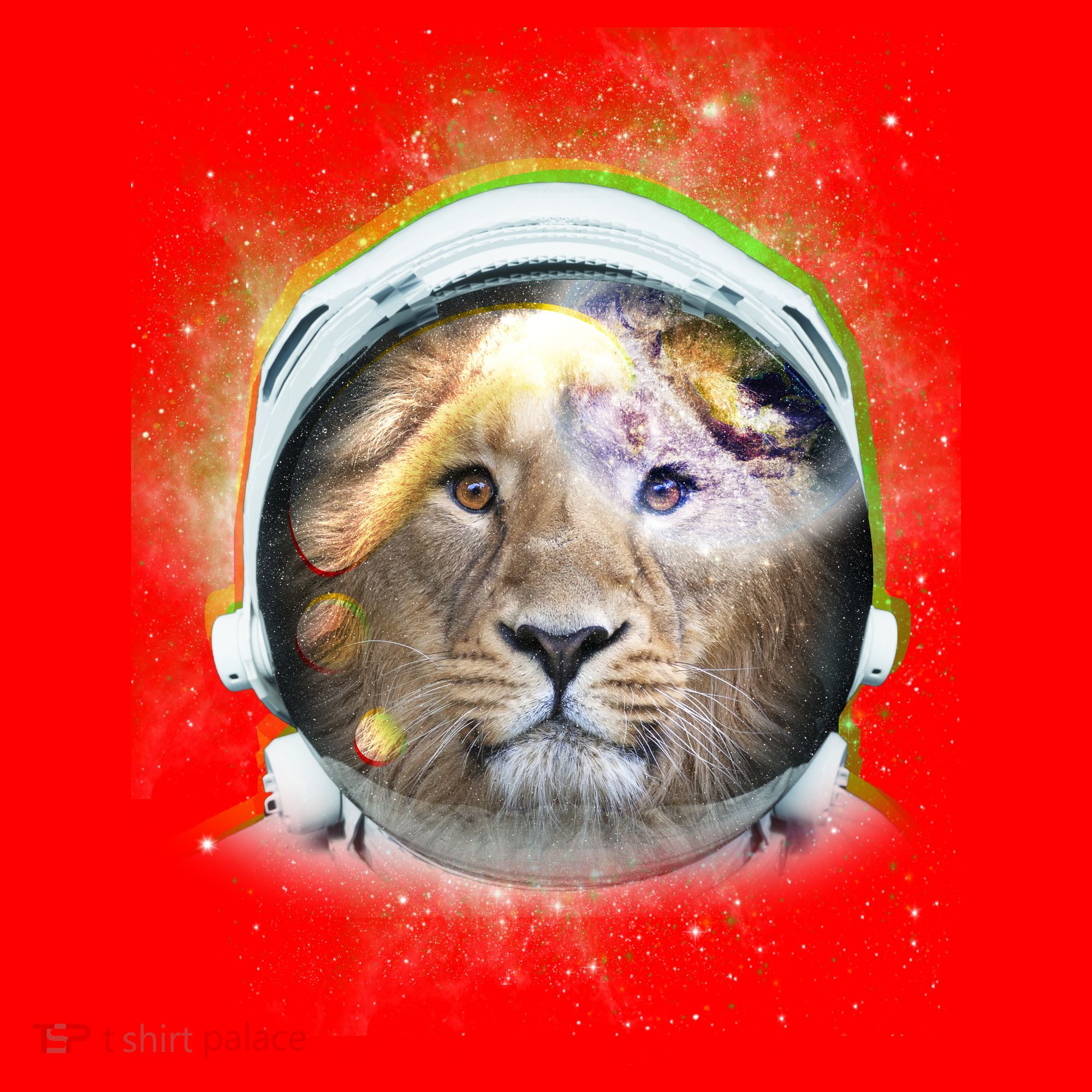 King Of The Universe Lion Space Astronaut Helmet Santa Hat