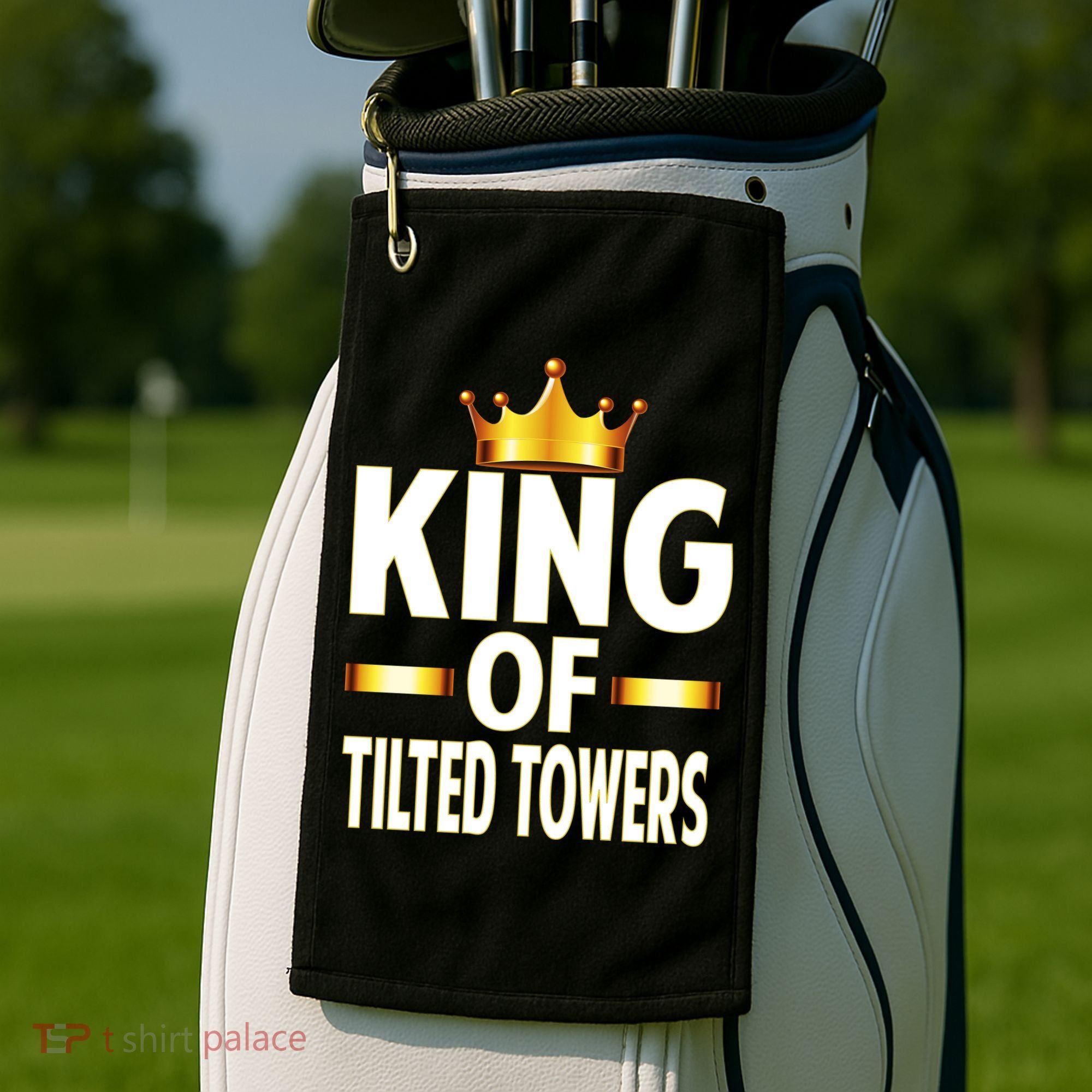 King Of Tilted Towers Golf Towel