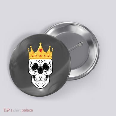 King Skull Button