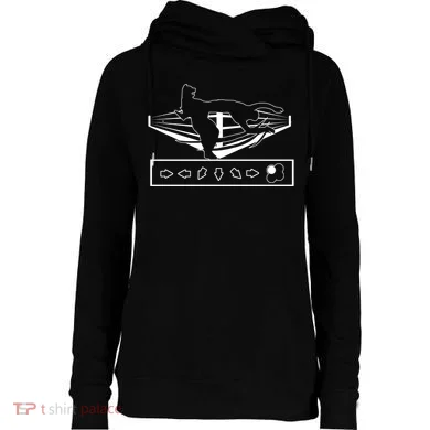 King Throw Funny Game Reference Womens Funnel Neck Pullover Hood