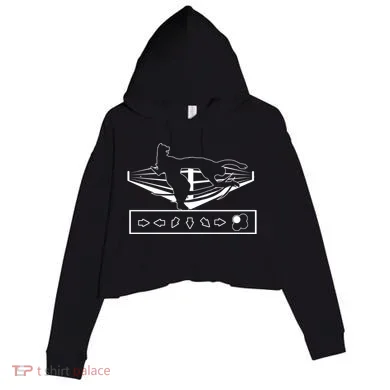 King Throw Funny Game Reference Crop Fleece Hoodie