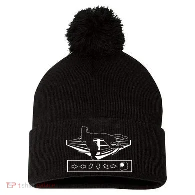 King Throw Funny Game Reference Pom Pom 12in Knit Beanie