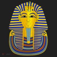 King Tut Pharaoh Egyptian Golf Towel thumb 3