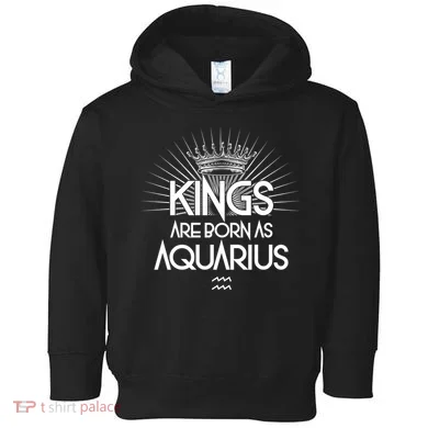 Kings Are Born As Aquarius Toddler Hoodie