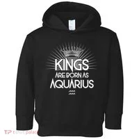 Kings Are Born As Aquarius Toddler Hoodie thumb 0