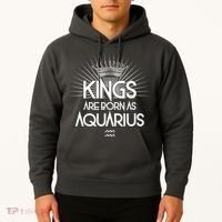 Kings Are Born As Aquarius Hoodie thumb 2
