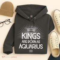Kings Are Born As Aquarius Hoodie thumb 4
