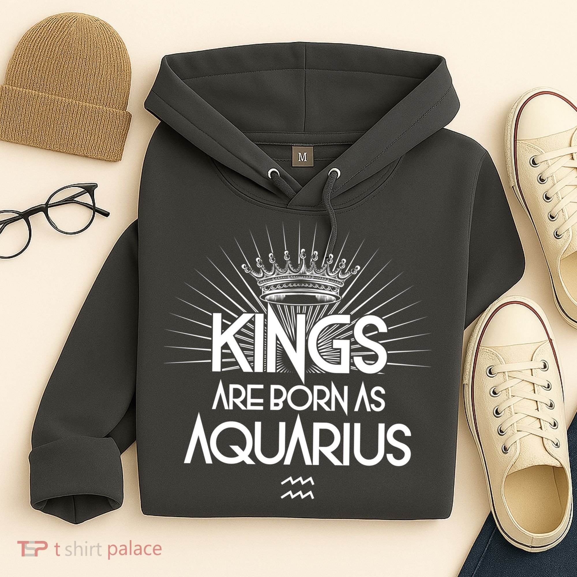 Kings Are Born As Aquarius Hoodie