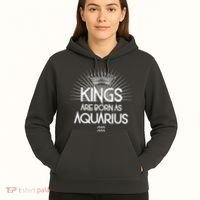 Kings Are Born As Aquarius Hoodie thumb 5