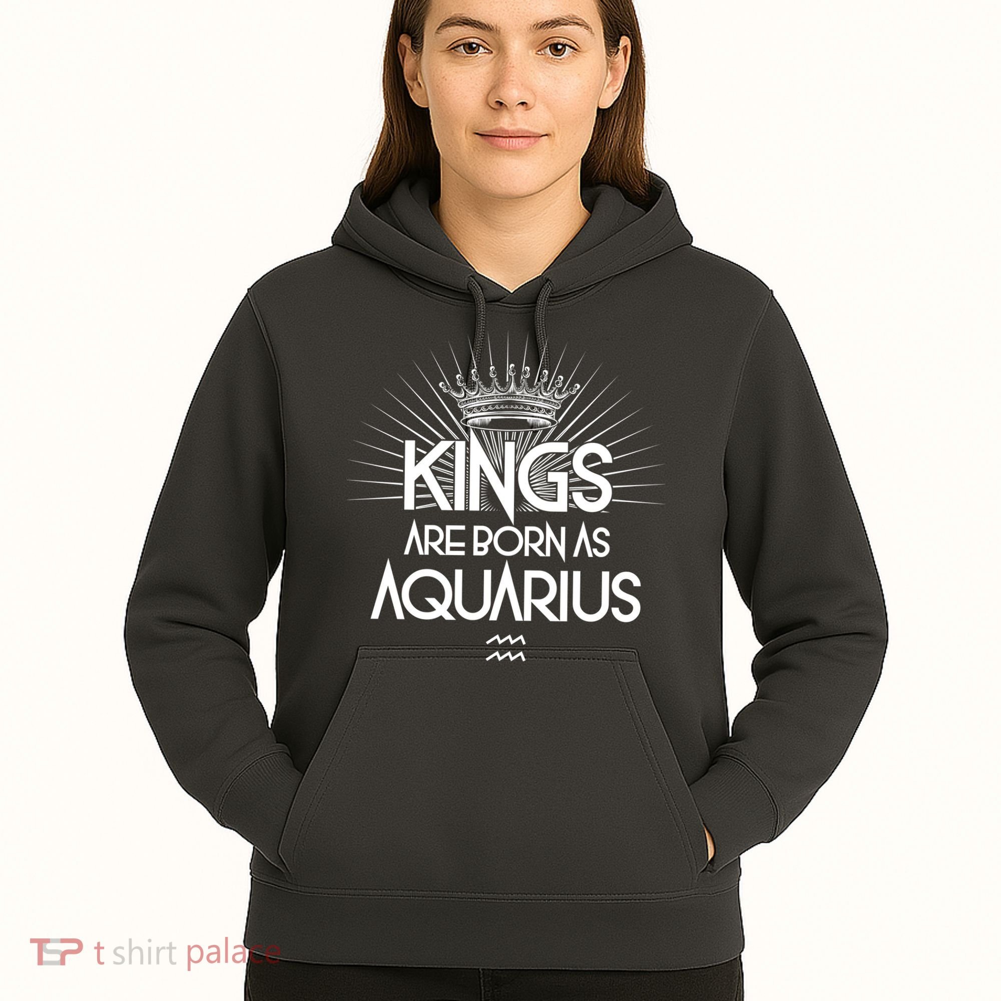 Kings Are Born As Aquarius Hoodie