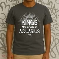 Kings Are Born As Aquarius T-Shirt thumb 3