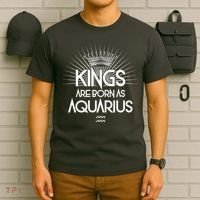 Kings Are Born As Aquarius T-Shirt thumb 6