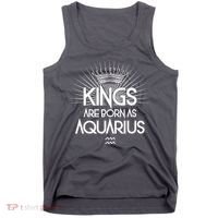 Kings Are Born As Aquarius Tank Top thumb 0
