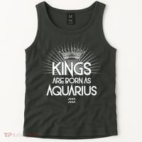Kings Are Born As Aquarius Tank Top thumb 2