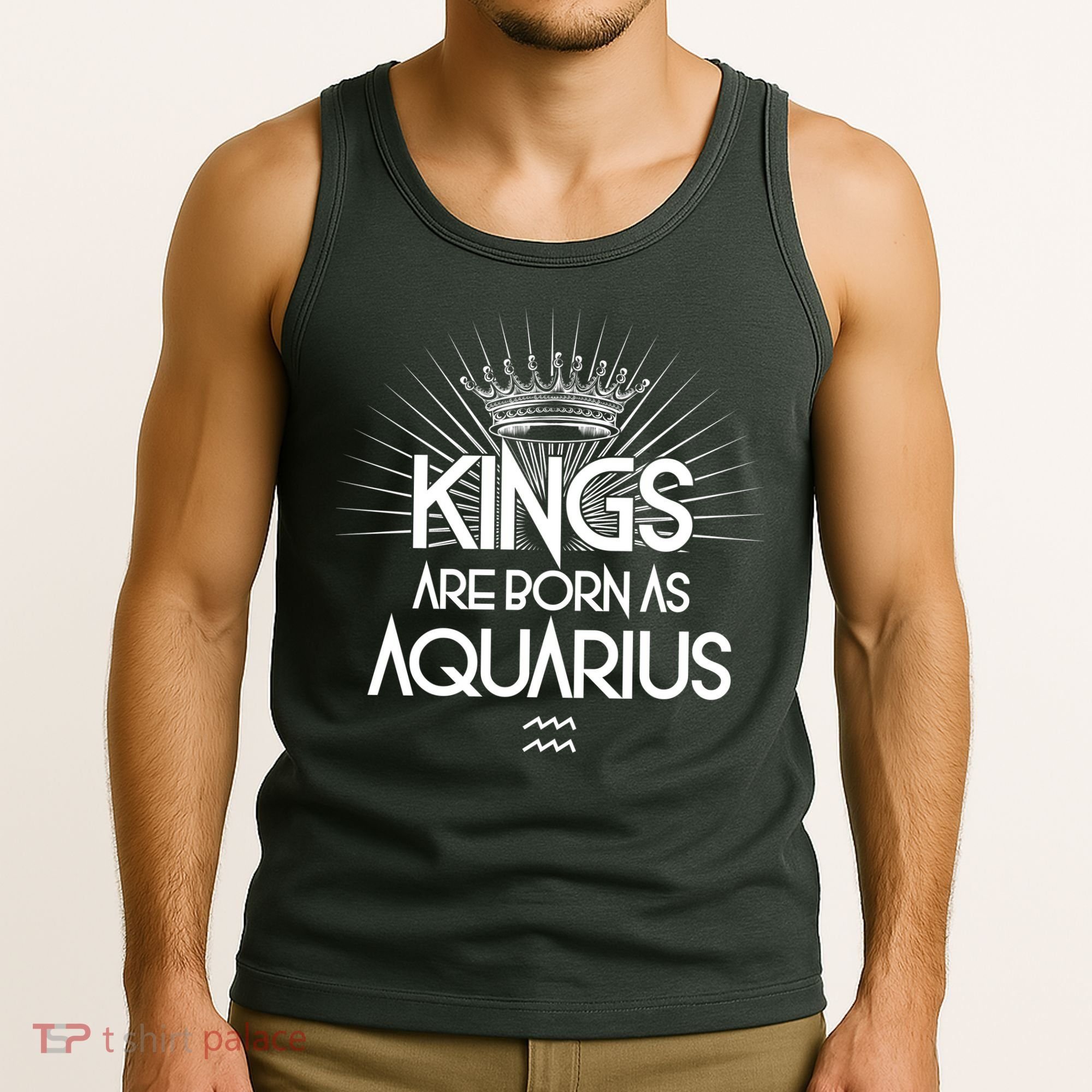 Kings Are Born As Aquarius Tank Top