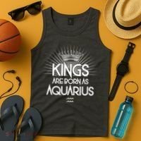 Kings Are Born As Aquarius Tank Top thumb 4