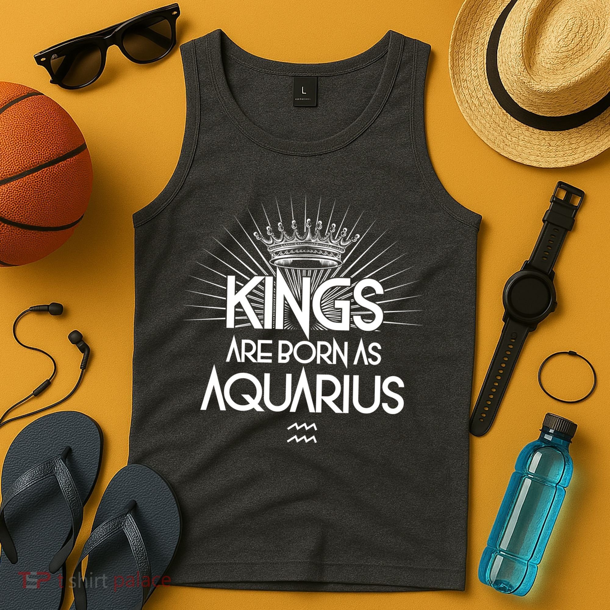 Kings Are Born As Aquarius Tank Top