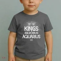 Kings Are Born As Aquarius Toddler T-Shirt thumb 2