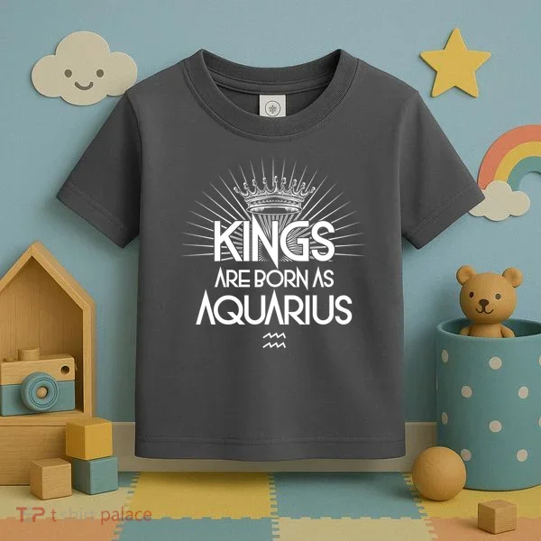 Kings Are Born As Aquarius Toddler T-Shirt
