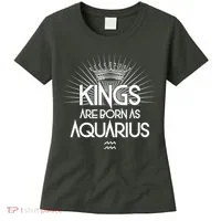 Kings Are Born As Aquarius Women's T-Shirt thumb 0