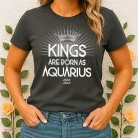 Kings Are Born As Aquarius Women's T-Shirt thumb 2