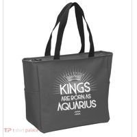Kings Are Born As Aquarius Tote Bag thumb 2