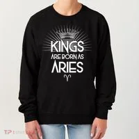 Kings Are Born As Aries Women's Sweatshirt thumb 0