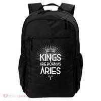 Kings Are Born As Aries Backpack thumb 0