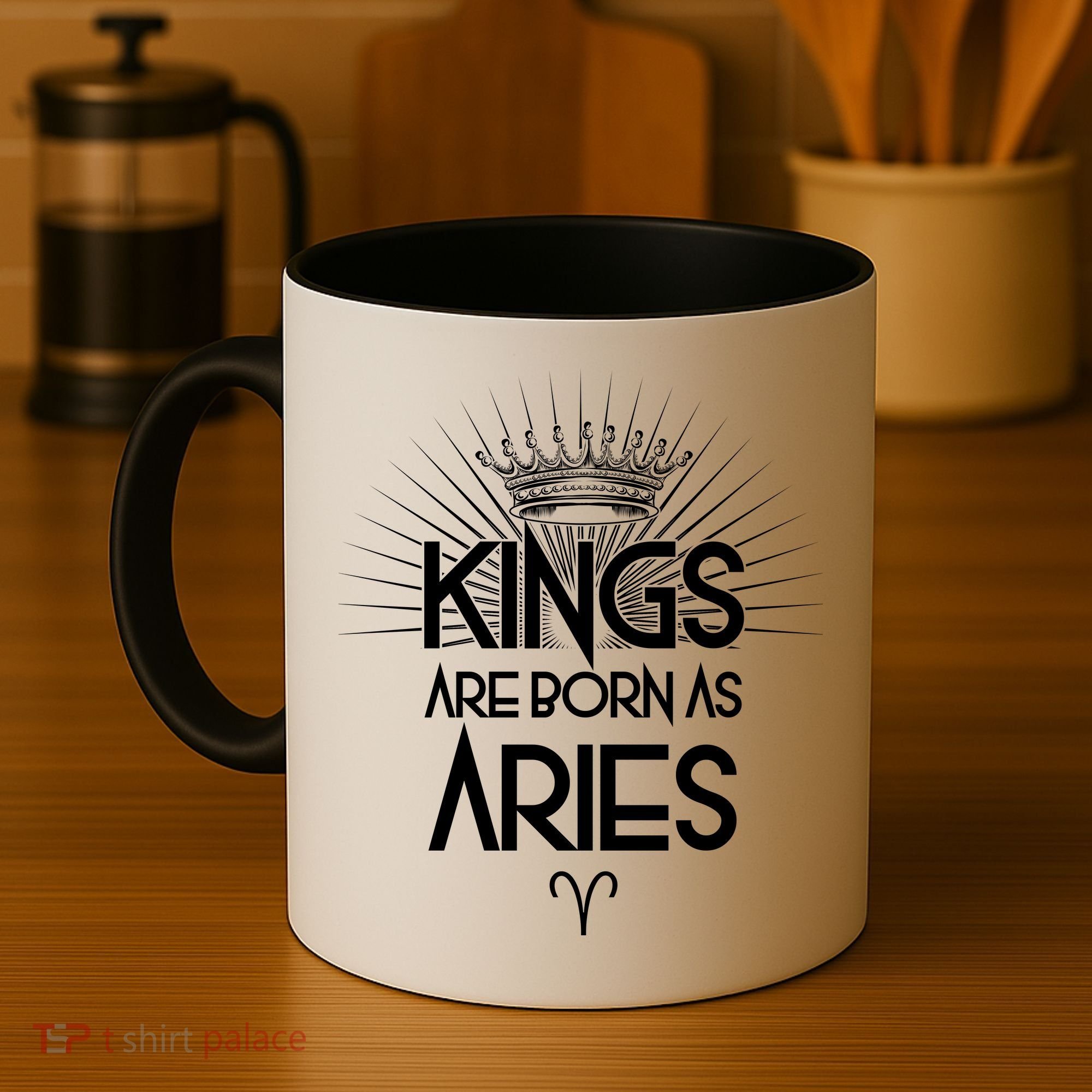 Kings Are Born As Aries Coffee Mug