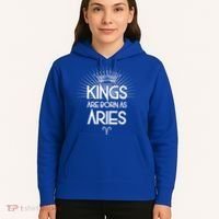 Kings Are Born As Aries Hoodie thumb 5