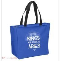 Kings Are Born As Aries Tote Bag thumb 2