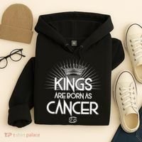Kings Are Born As Cancer Hoodie thumb 4