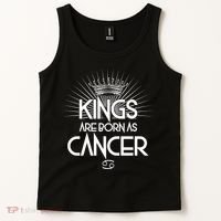 Kings Are Born As Cancer Tank Top thumb 2
