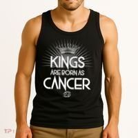 Kings Are Born As Cancer Tank Top thumb 3