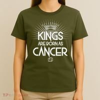 Kings Are Born As Cancer T-Shirt thumb 4