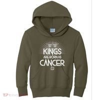 Kings Are Born As Cancer Kids Hoodie thumb 0