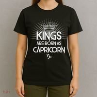 Kings Are Born As Capricorn T-Shirt thumb 4
