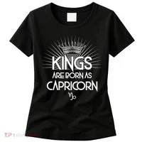 Kings Are Born As Capricorn Women's T-Shirt thumb 0
